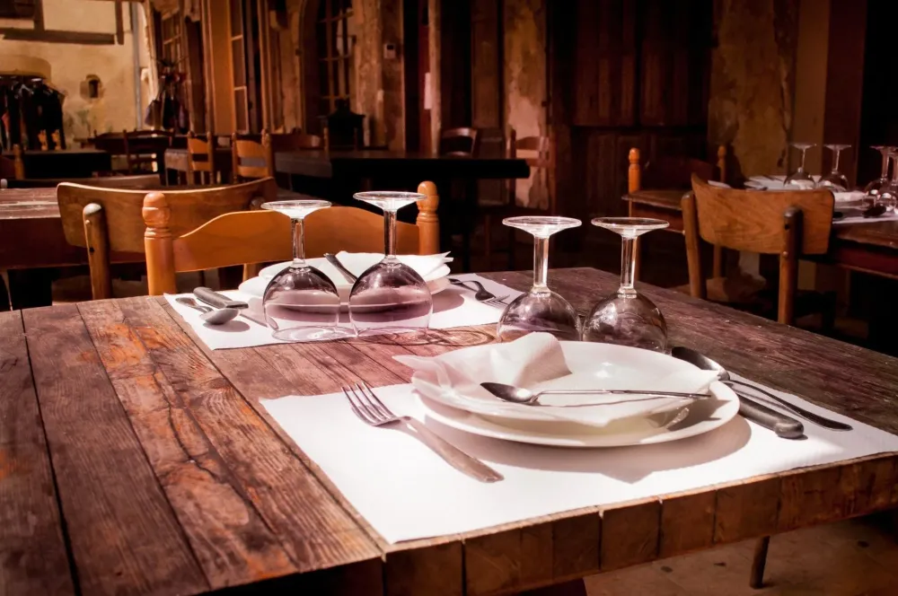 table dressée